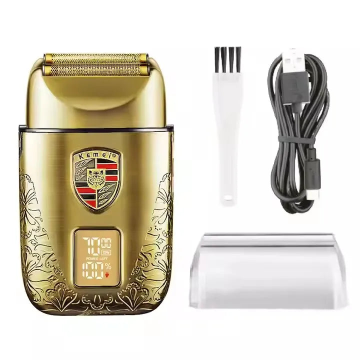 Kemei KM-T93 New Metal Electric Shaver With LED Display Screen Rechargeable Electric Razors Bald Head Shaving Machine
