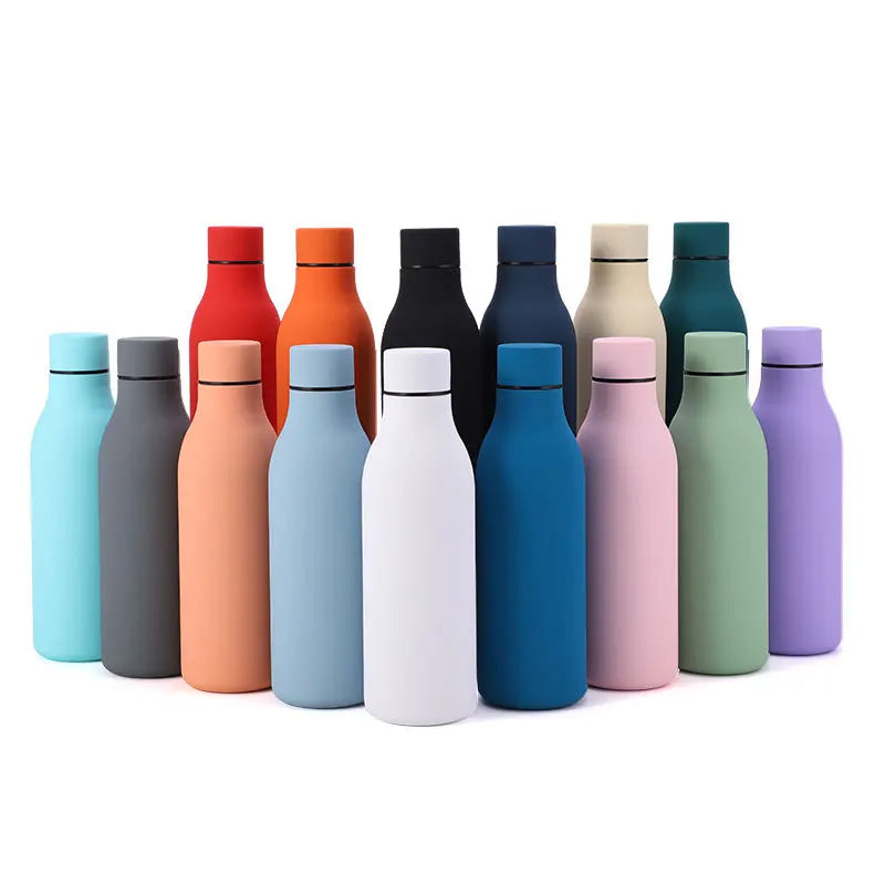 Wholesale Products Stainless Steel Travel Thermal Insulated Rubber Paint Creative Sports Custom Logo Flask Thermos Water Bottle