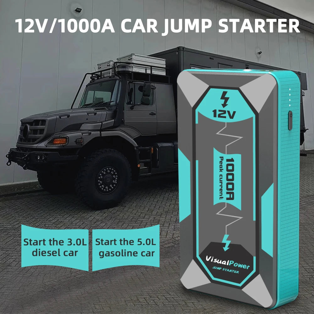 Car Battery Jump Starter 2000A Peak Car Jumper Starter Battery Pack