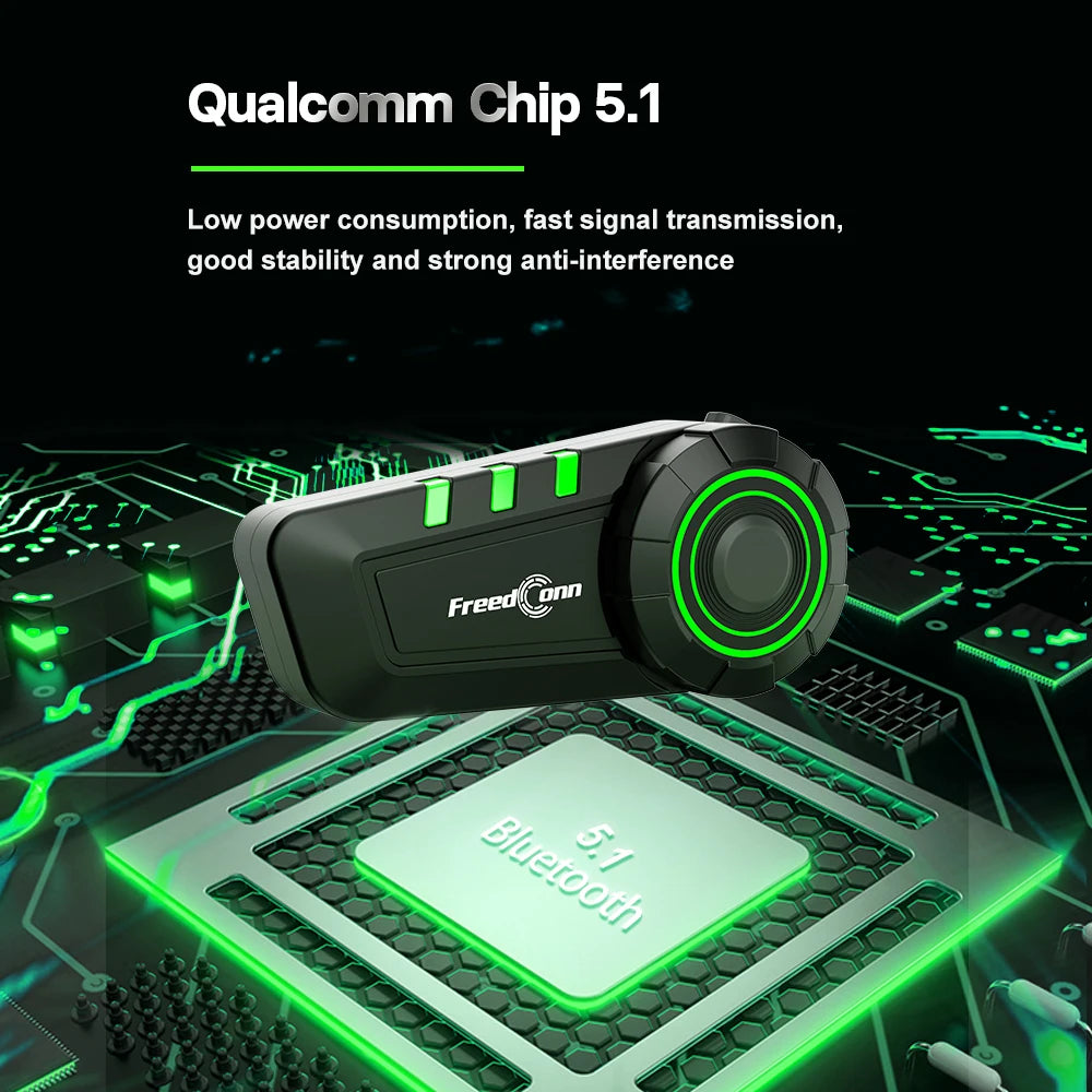 FreedConn KY Motorcycle Riding ABS Plastic Voice Control Wireless Bluetooth Helmet Headset Glove-Friendly Oversized Knob