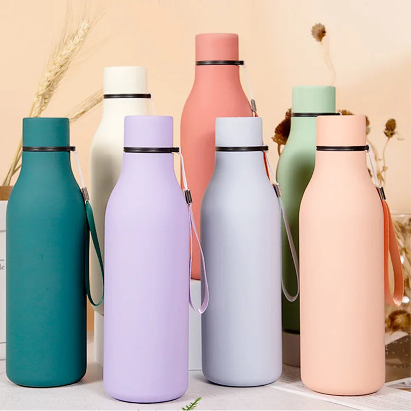 Wholesale Products Stainless Steel Travel Thermal Insulated Rubber Paint Creative Sports Custom Logo Flask Thermos Water Bottle