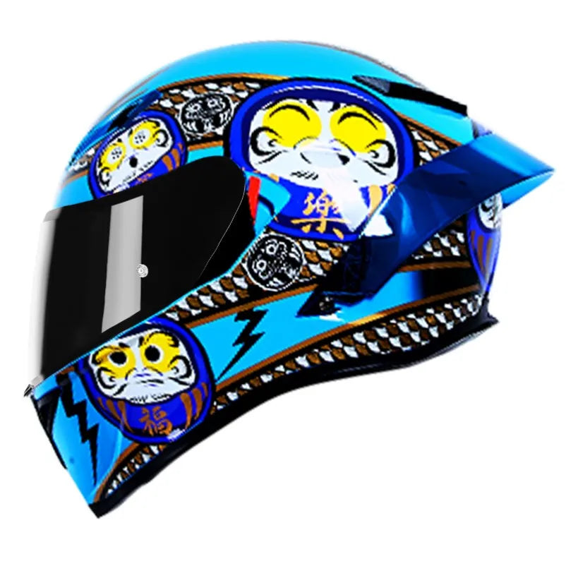 LVCOOL Brand New Vintage Helmets Great Price Motorcycle Electric Vehicle Dual Visor ABS+EPS Full Face Safety Quick Release DOT