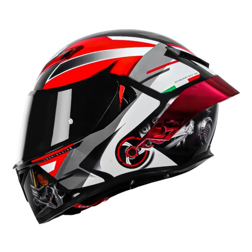 LVCOOL Brand New Vintage Helmets Great Price Motorcycle Electric Vehicle Dual Visor ABS+EPS Full Face Safety Quick Release DOT