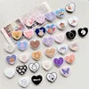 Top Selling Color Heart Shaped Epoxy Phone Holder Phone Ring Grip Love Heart Mobile Phone Socket Custom With Logo
