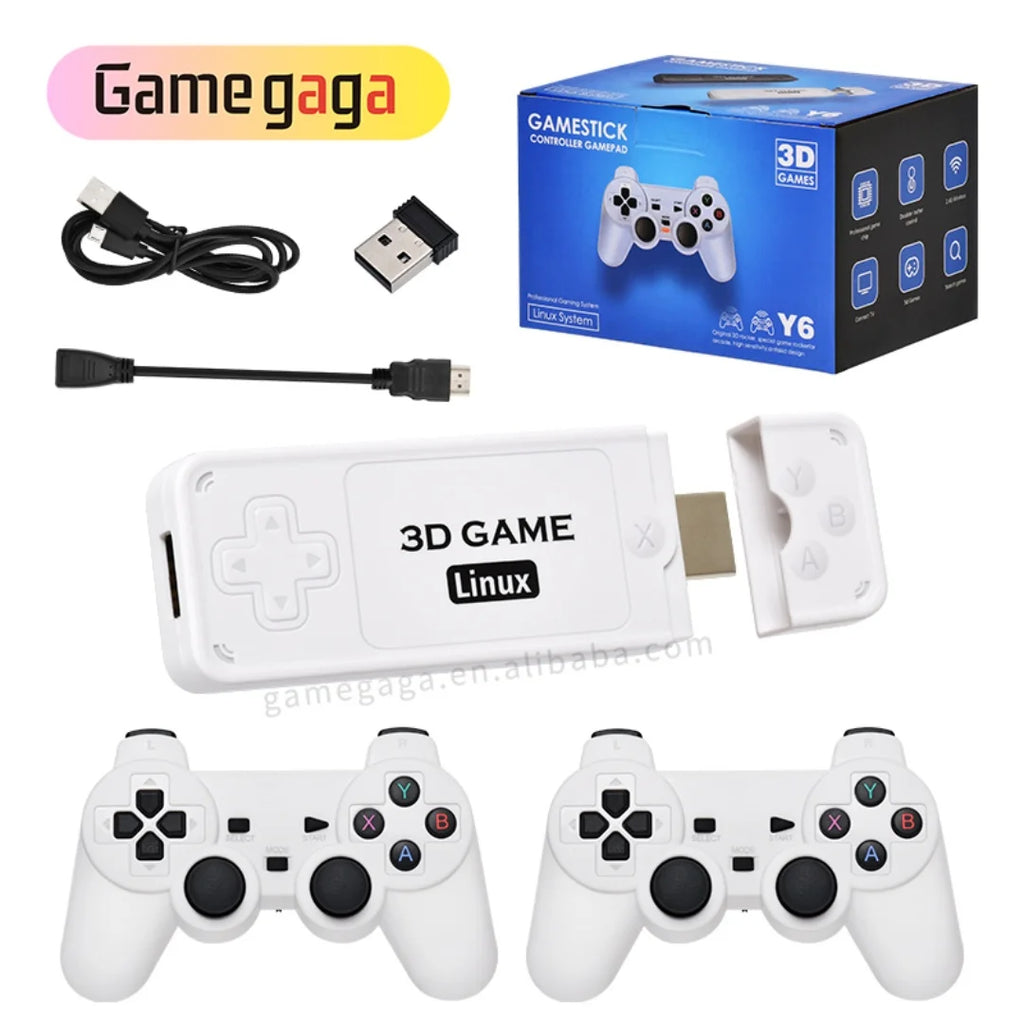 Hot Y5 Game Stick 4K 64GB 45000 Games 3D Large-Scale Retro Gaming TV Game Console Wireless 2.4GHz 40+ Emulators Wireless