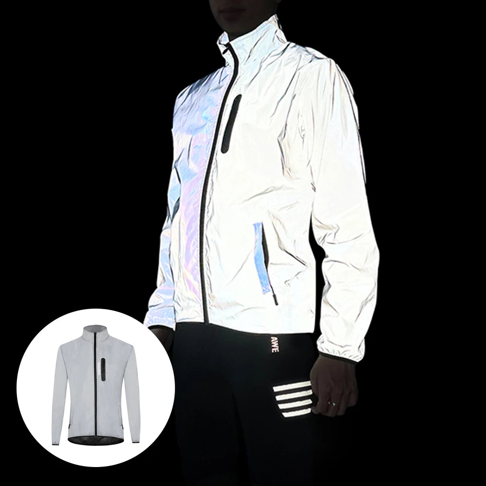 WOSAWE Anti-fall Adventure Racing Suit Motorcycle Riding Jacket for Men Reflective Cycling Jacket Windproof Waterproof