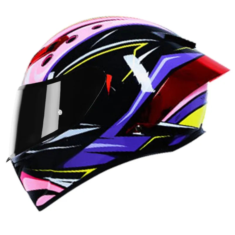 LVCOOL Brand New Vintage Helmets Great Price Motorcycle Electric Vehicle Dual Visor ABS+EPS Full Face Safety Quick Release DOT