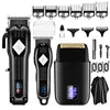 973 Professional Electric Hair for Clipper Set 3-in-1 Barber Trimmers LCD Display Metal Electric Shaver 4 Colors USB for Hotels
