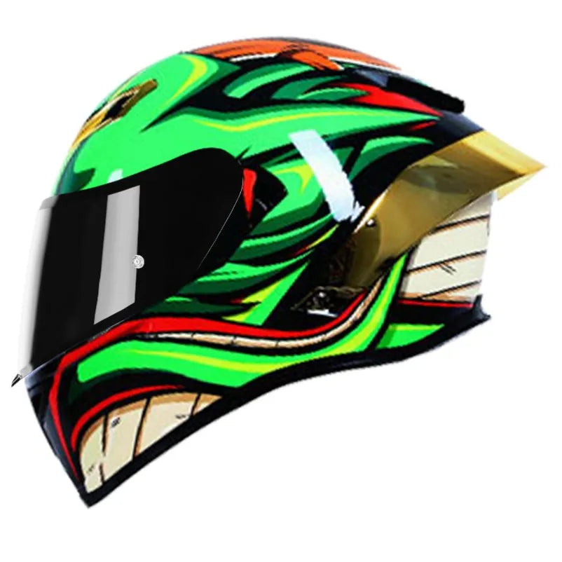 LVCOOL Brand New Vintage Helmets Great Price Motorcycle Electric Vehicle Dual Visor ABS+EPS Full Face Safety Quick Release DOT