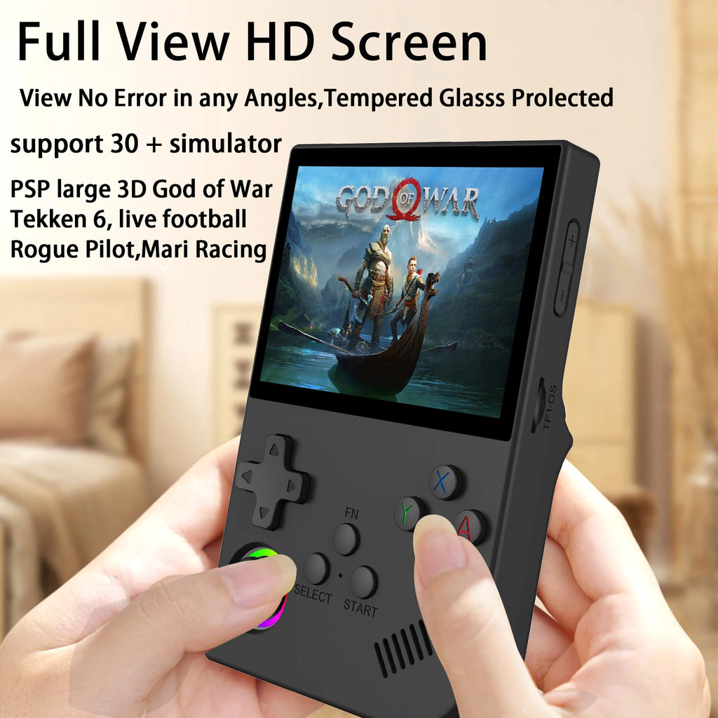 XGB36 Handheld Game Console 3.5inch IPS 3D Simulator Joystick Linux System 28 Emulators Supports PSP/PS1/SFC/GBA Games for Men