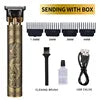 Vintage Dragon T9 T-Blade Hair Trimmers Electric Shavers Clippers Professional Cutting Machine Trimmer Shaver for Men Us