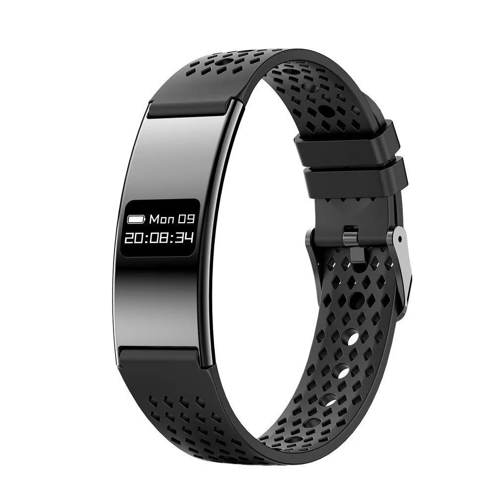 Small Square IPS Display Ultra Thin 25mm Alloy Band Smart Fashion Watch for Men Women 10 ATM Waterproof Heart Rate Sleep