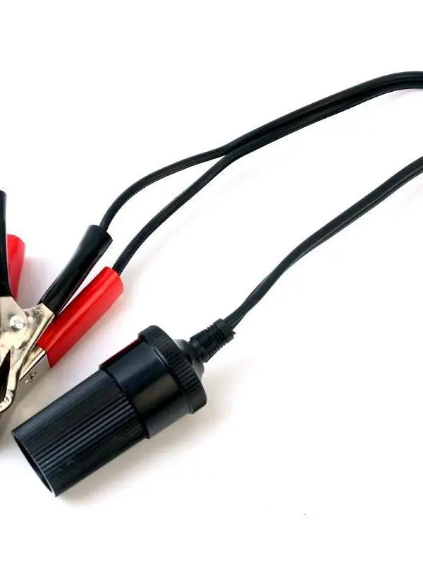 New Car Battery Clamp to Cigarette Lighter Adapter Battery Jumper Cable Car Fan to Battery Clamp Converter