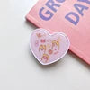 Top Selling Color Heart Shaped Epoxy Phone Holder Phone Ring Grip Love Heart Mobile Phone Socket Custom With Logo