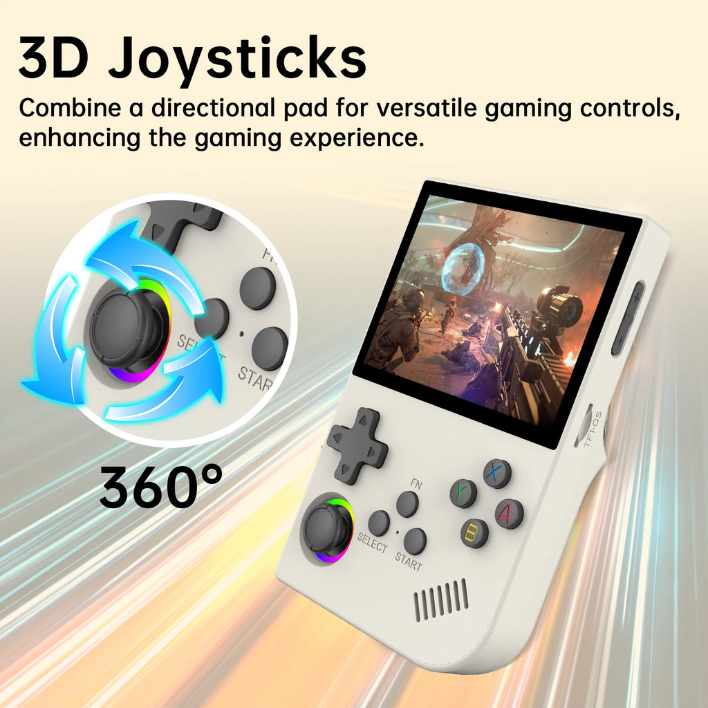 XGB36 Handheld Game Console 3.5inch IPS 3D Simulator Joystick Linux System 28 Emulators Supports PSP/PS1/SFC/GBA Games for Men