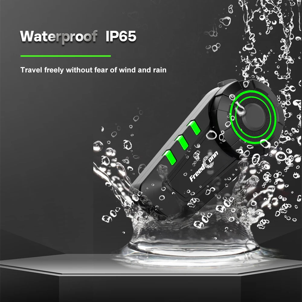 FreedConn KY Motorcycle Riding ABS Plastic Voice Control Wireless Bluetooth Helmet Headset Glove-Friendly Oversized Knob