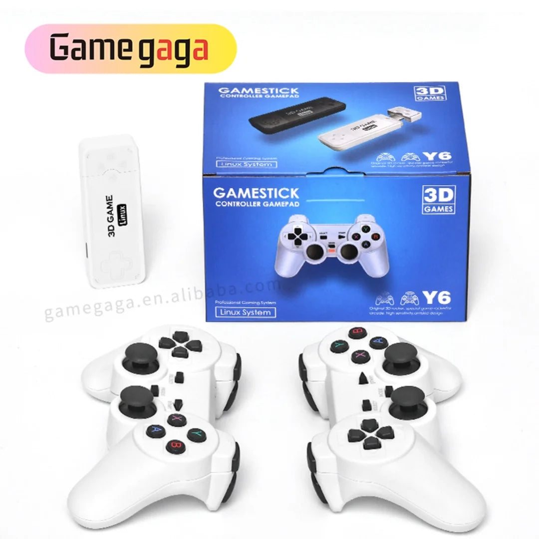 Hot Y5 Game Stick 4K 64GB 45000 Games 3D Large-Scale Retro Gaming TV Game Console Wireless 2.4GHz 40+ Emulators Wireless