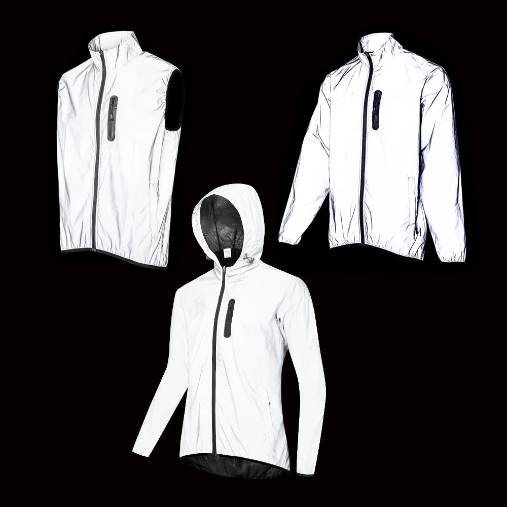 WOSAWE Anti-fall Adventure Racing Suit Motorcycle Riding Jacket for Men Reflective Cycling Jacket Windproof Waterproof