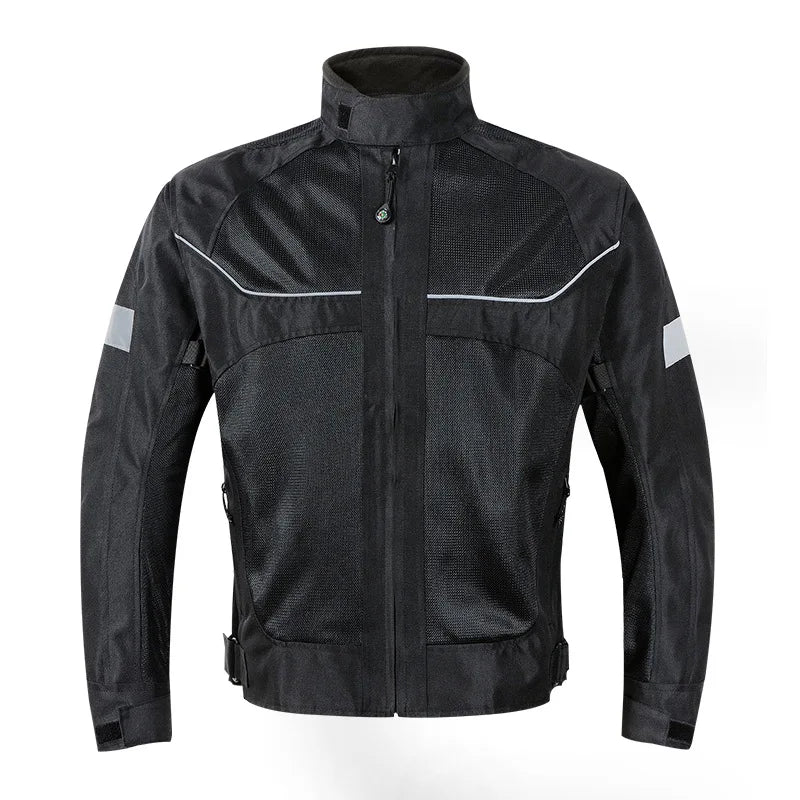 Motorcycle Riding Suit Summer Anti-fall Top Men Women Reflective Mesh Breathable Bike Four Seasons Jacket Racing Polyester