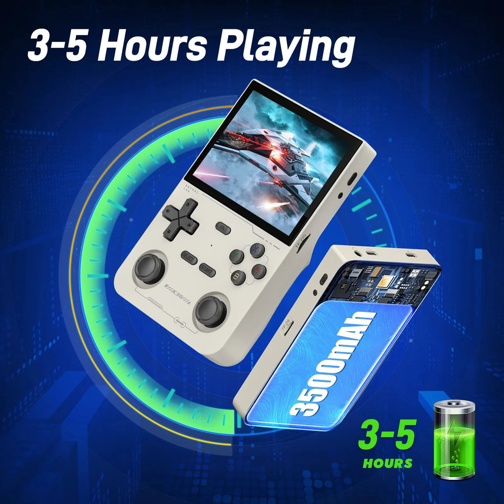 Open Source K36 Retro Handheld Video Game Console Built-in 15000+ Games Emulator for PS1/PSP/DC/N64/SS 500nit 3.5inch IPS Screen
