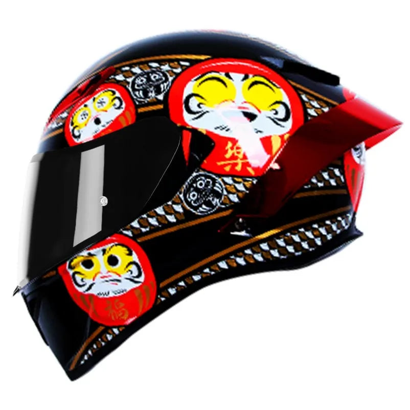 LVCOOL Brand New Vintage Helmets Great Price Motorcycle Electric Vehicle Dual Visor ABS+EPS Full Face Safety Quick Release DOT