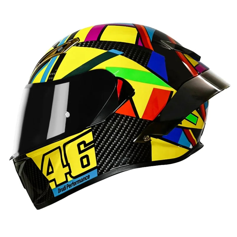 LVCOOL Brand New Vintage Helmets Great Price Motorcycle Electric Vehicle Dual Visor ABS+EPS Full Face Safety Quick Release DOT