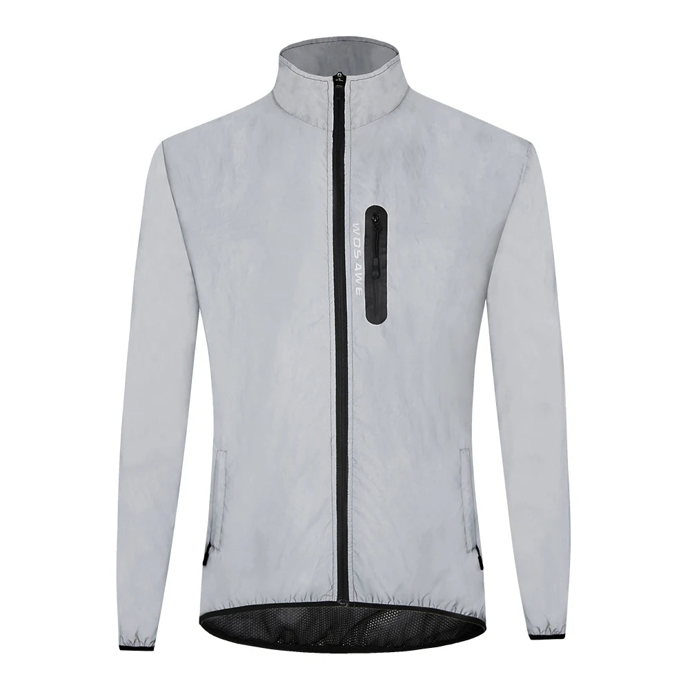 WOSAWE Men High Visibility Jacket Motorcycle Riding Reflective Jacket Windproof Cycling Jacket Windbreaker Vest