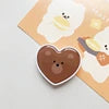 Top Selling Color Heart Shaped Epoxy Phone Holder Phone Ring Grip Love Heart Mobile Phone Socket Custom With Logo
