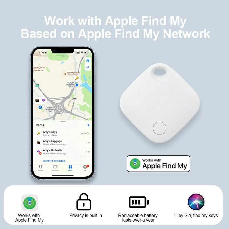 Electronics Tile tracker MFi Certified Wireless Key Finder Anti Lost Mini Smart GPS Tracker Locator for Wallet Luggage Bag Bike