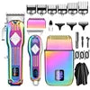 973 Professional Electric Hair for Clipper Set 3-in-1 Barber Trimmers LCD Display Metal Electric Shaver 4 Colors USB for Hotels