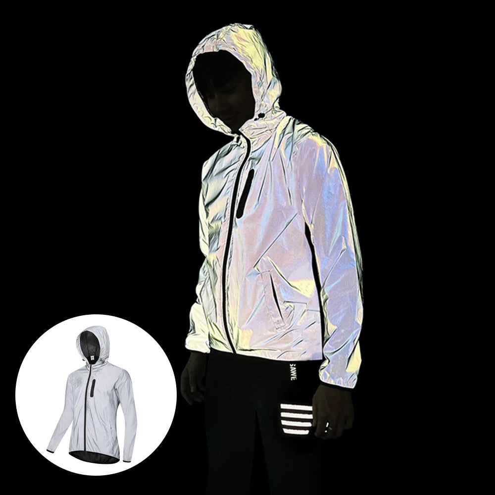 WOSAWE Anti-fall Adventure Racing Suit Motorcycle Riding Jacket for Men Reflective Cycling Jacket Windproof Waterproof