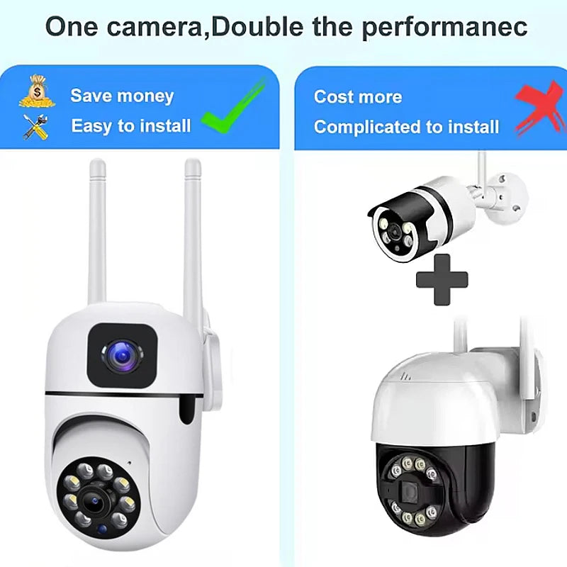 V380 Pro CCTV Motion Tracking Color Night Vision CMOS Built-in Mic Wireless Home Security 2MP Dual Lens WiFi Camera Indoor